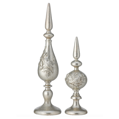 Set of 2 Holiday Table Finials for Just Jill