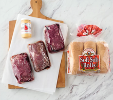 Load image into Gallery viewer, Happy To Meat You Chicago Steak &amp; Cheese Sandwich Kit
