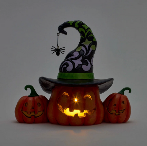 Jim Shore Three Jack-O-Lanterns LED Figurine