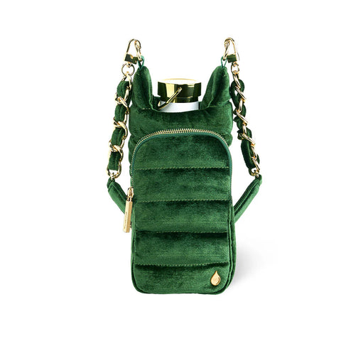 Velvet HydroBag® with Velvet and Gold chain strap- Emerald