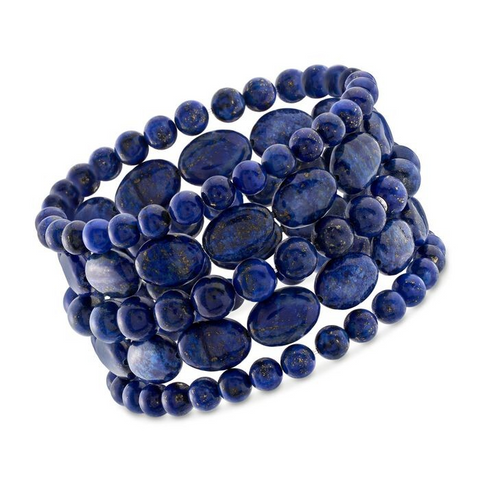 Ross-Simons Set of 5 Lapis Stretch Bracelets