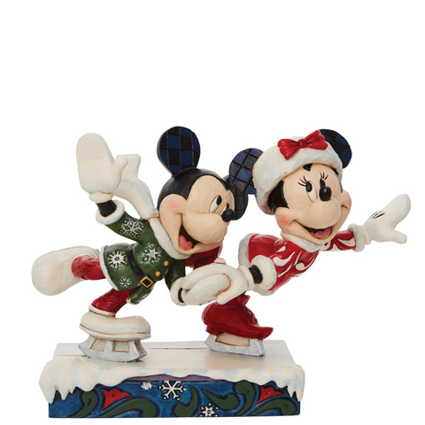 Jim Shore Minnie and Mickey Skating Figurine
