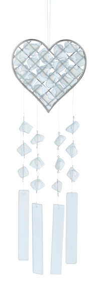 Sea Glass Heart Wind Chime for Just Jill