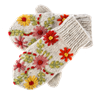 Knit Embroidered Floral Mittens for Just Jill