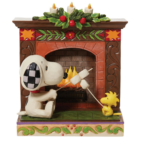 Jim Shore Snoopy & Woodstock Fireplace