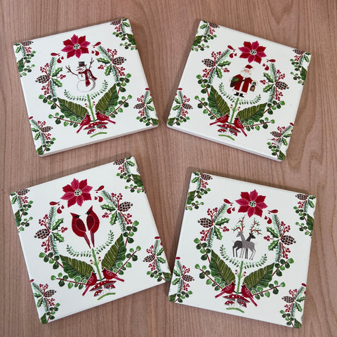 Holiday Coasters 4 pc Set for Just Jill