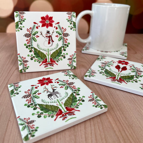 Holiday Coasters 4 pc Set for Just Jill