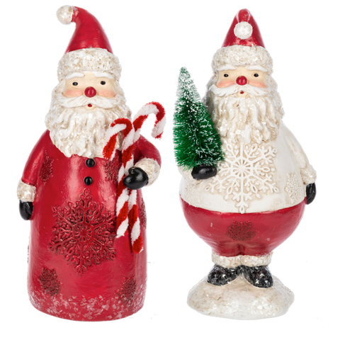 Frosty Santa Set of 2 Figurines for Just Jill