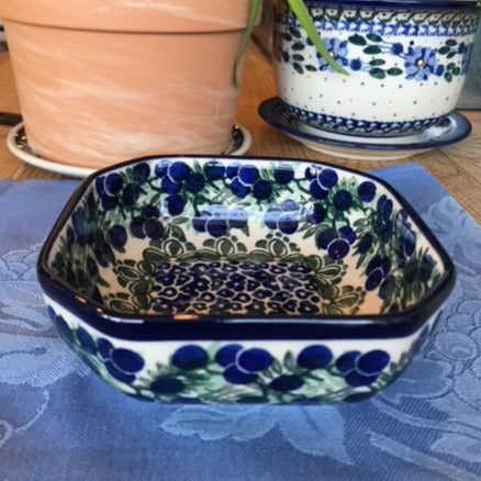 Polish Pottery Small Octagonal Dipping Bowl