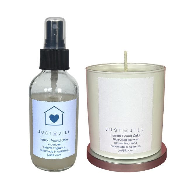 Just Jill Lemon Pound Cake Room Spray and Candle