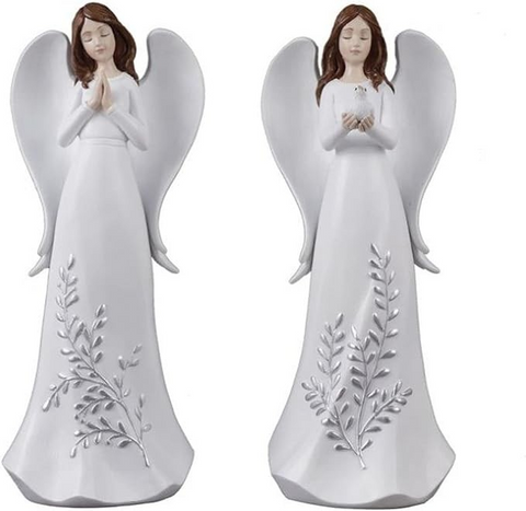 Set of 2 Winter White Angels for Just Jill