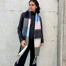 Load image into Gallery viewer, Sprigs Oversized Checked Scarf and Fleece Texting Gloves
