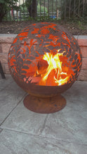 Load and play video in Gallery viewer, Esschert Designs Extra Large Garden Pattern Fire Sphere

