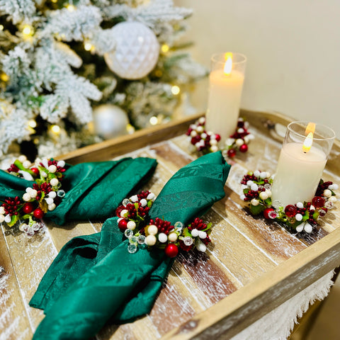 Set of 4 Mini Jeweled Berry Rings-BOGO OFFER