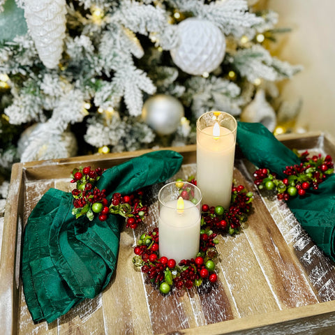 Set of 4 Mini Jeweled Berry Rings-BOGO OFFER