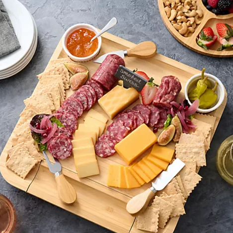 Sergio’s Ultimate Charcuterie Board w/ 10” Round Serving Tray