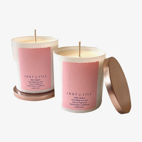 Just Jill Scented Candles Set of 2 "With Grace"