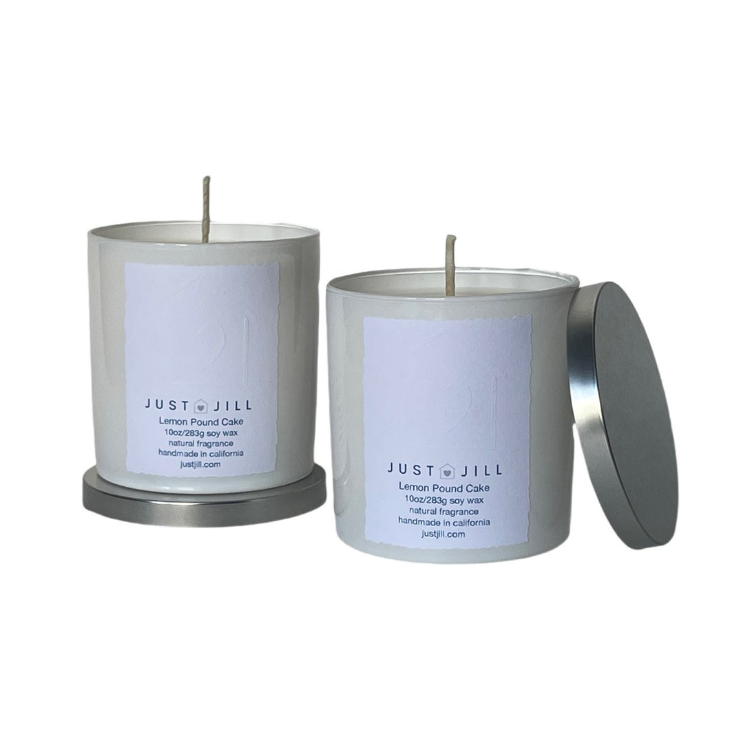 Just Jill Set of 2 Scented Candles-Lemon Pound Cake