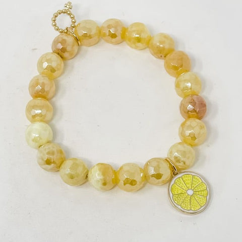 PowerBeads by jen Alex's Lemonade Stand Cancer Awareness Bracelet