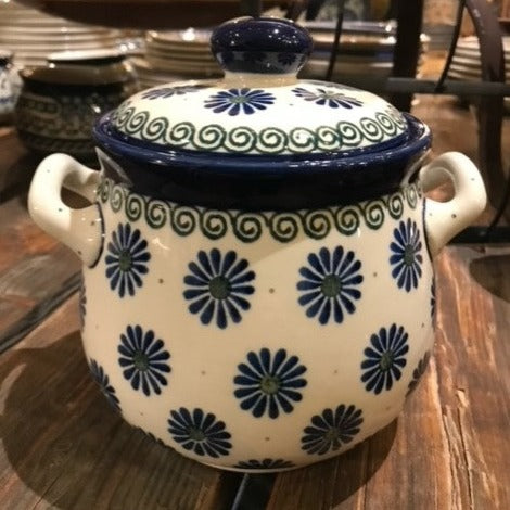 Polish Pottery Medium Decorative Jar with Lid