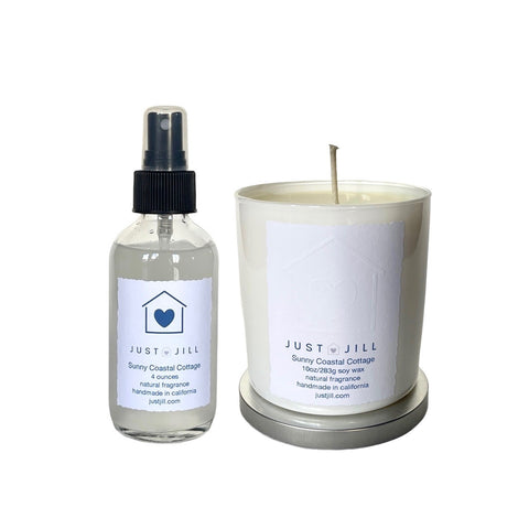 Just Jill Scented Candle and Room Spray Duo-Sunny Coastal Cottage