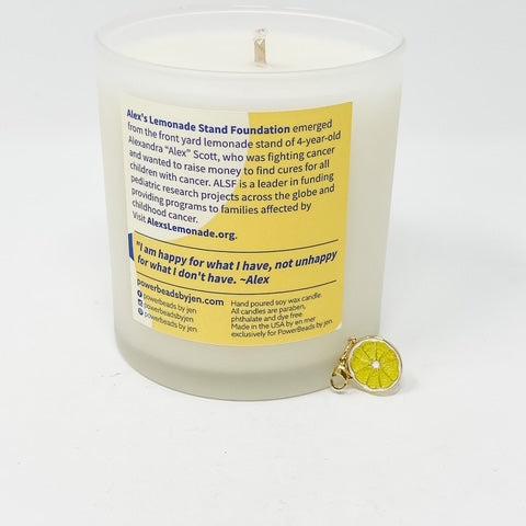 PowerBeads by jen Alex's Lemonade Stand Foundation Candle