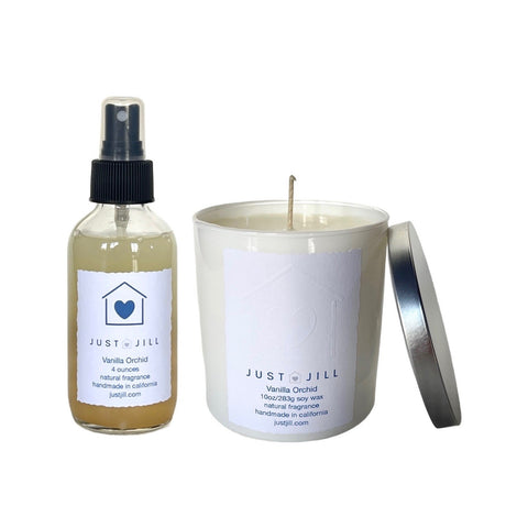 Just Jill Scented Candle and Room Spray Duo-Vanilla Orchid
