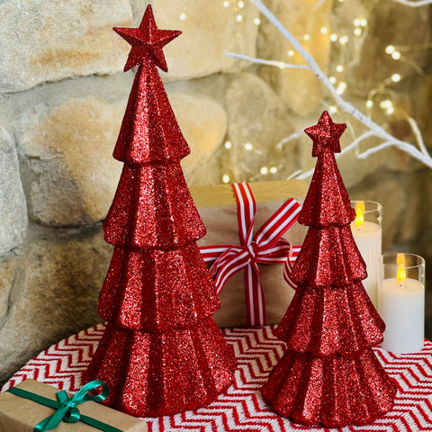 Set of 2 Glitter Trees for Just Jill