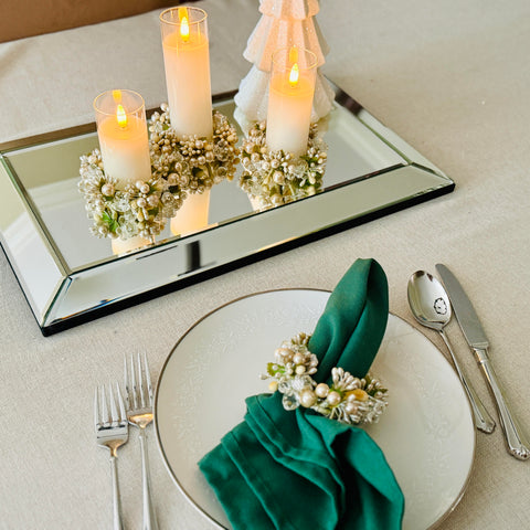 Set of 4 Mini Jeweled Berry Rings