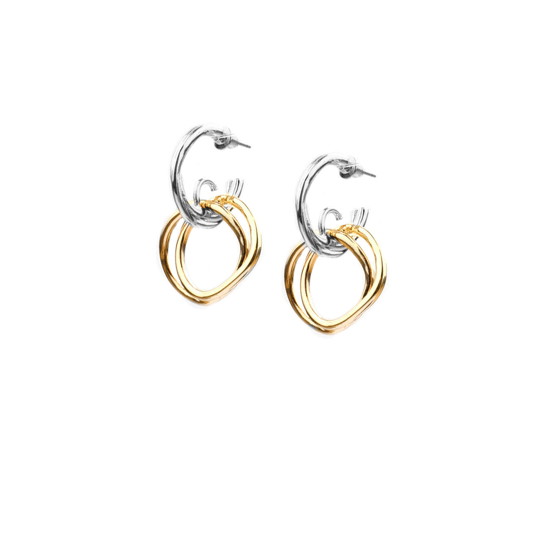 Marlyn Schiff Two-Tone Hoop Earrings
