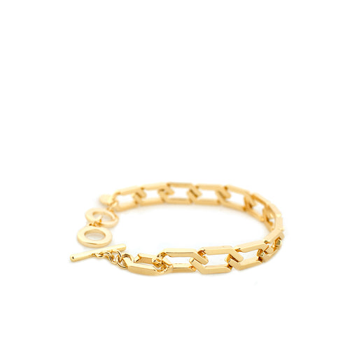 Marlyn Schiff Prong Link Gold-Tone Chain Bracelet