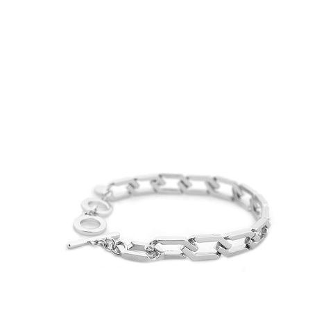 Marlyn Schiff Prong Link Silver-Tone Chain Bracelet