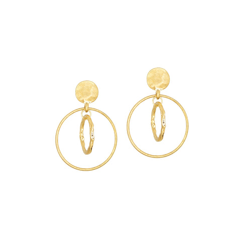 Marlyn Schiff Goldtone Multi-Circle Drop Earrings