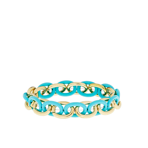 Lapis Lazuli/Gold Starburst Disc Charm Bracelet by Marlyn Schiff