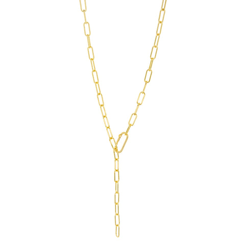 Maryln Schiff 27" Goldtone Y Link Necklace