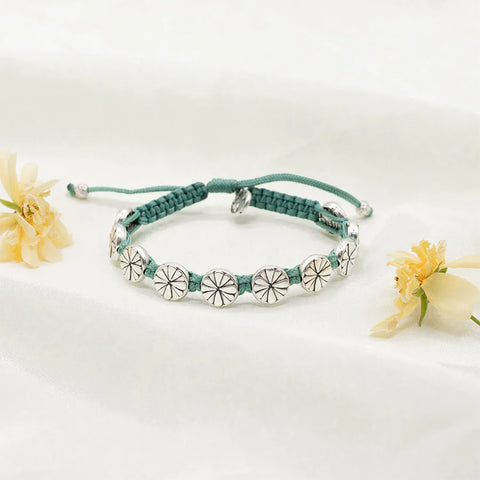 My Saint My Hero Be Kind Human Bloom Bracelet-Silvertone