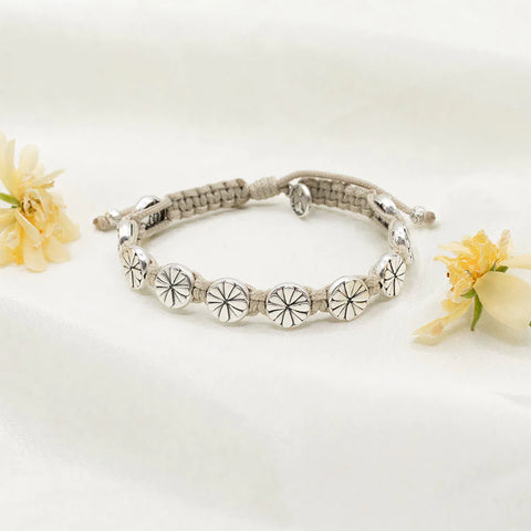 My Saint My Hero Be Kind Human Bloom Bracelet-Silvertone