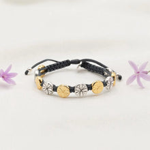 Load image into Gallery viewer, My Saint My Hero Be Kind Human Bloom Bracelet-Silver and Gold
