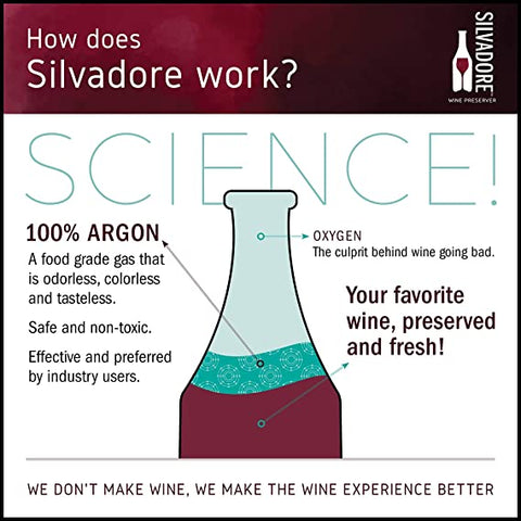 Silvadore Set of 2 Argon Wine Preservers