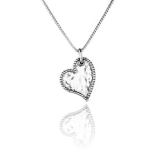 Load image into Gallery viewer, Danny Newfeld Sterling Silver Oxidized Heart Necklace
