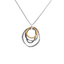 Load image into Gallery viewer, Danny Newfeld Sterling Rose Gold Silver Organic Dangle Pendant
