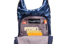 Load image into Gallery viewer, WanderFull HydroBag Shiny Navy Crossbody w/Printed Strap
