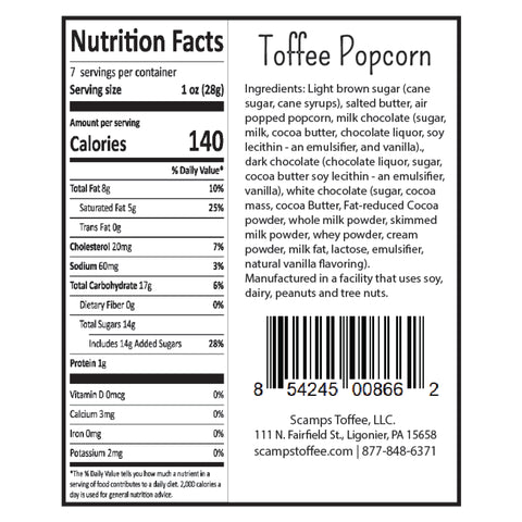 Scamps Toffee Duo Bundle Gift Box Nutrition Facts