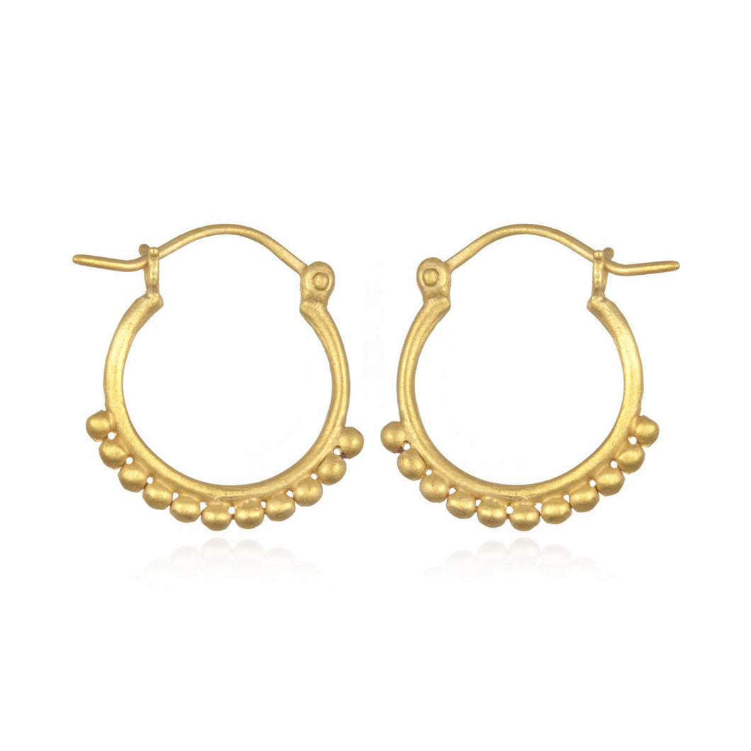 Gold Small Samsara Hoop Earrings - Satya Online