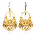 Gold Veils Earrings - Petal Chandelier - Satya Jewelry