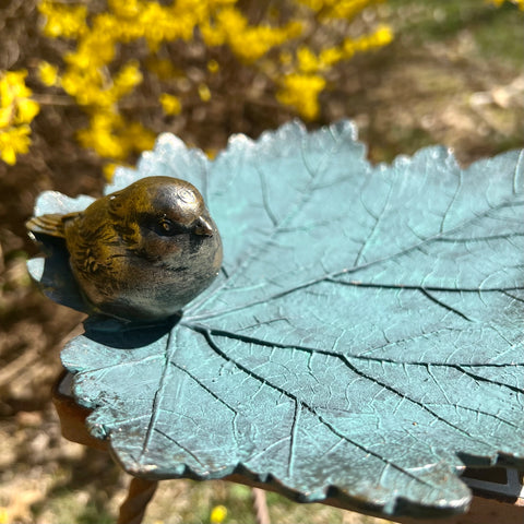 Indoor/Outdoor Bird on Leaf for Just Jill