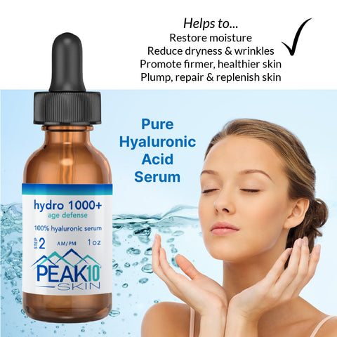 PEAK 10 SKIN® HYDRO 1000+ age defense Hyaluronic serum
