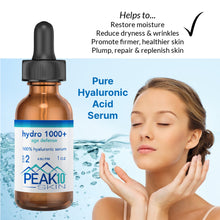 Load image into Gallery viewer, PEAK 10 SKIN® HYDRO 1000+ age defense Hyaluronic serum
