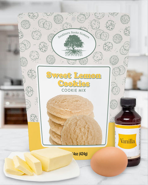 Southern Roots Sisters Gourmet Sweet Lemon Cookies (3 pack) with Bonus Pack