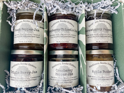 Southern Roots Sisters Gift Box Set of 6 Gourmet Jams